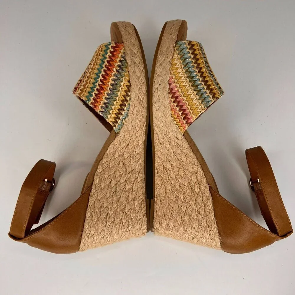 Style & Co. Womens Multicolor F42199 Seleeney Wedge Size 10M Slingback Sandals